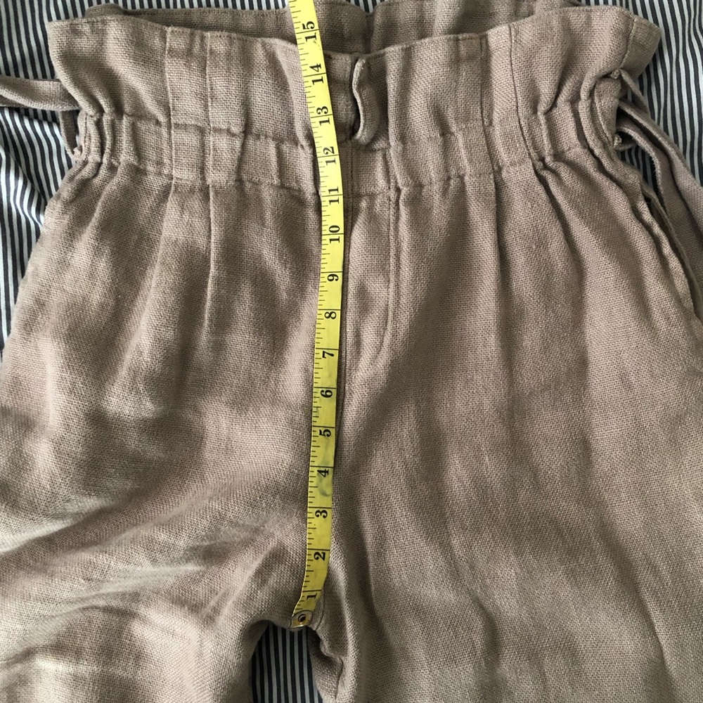 Black Crane Burlap Pants in Oatmeal - Picture 11 of 13